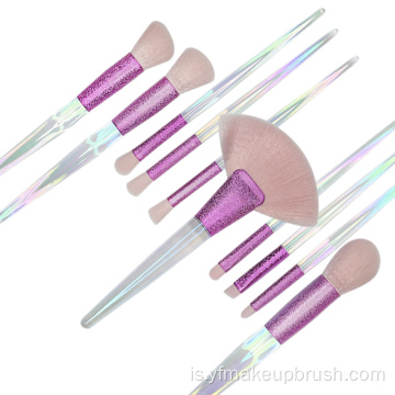 10pcs Creative Professional Crystal Makeup Verkfæri Brush Setja